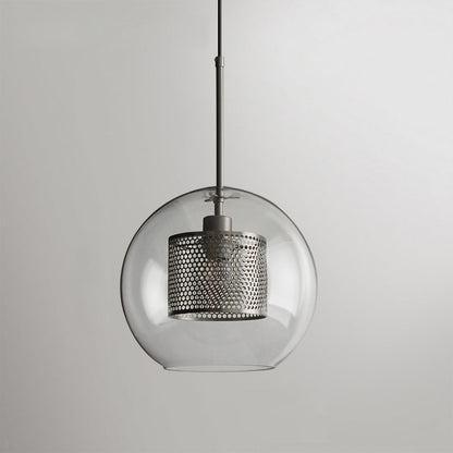 Sleek Round Cut Glass Pendant Light Fixture