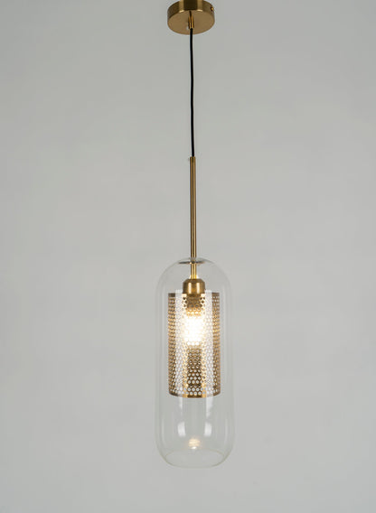 Sleek Round Cut Glass Pendant Light Fixture