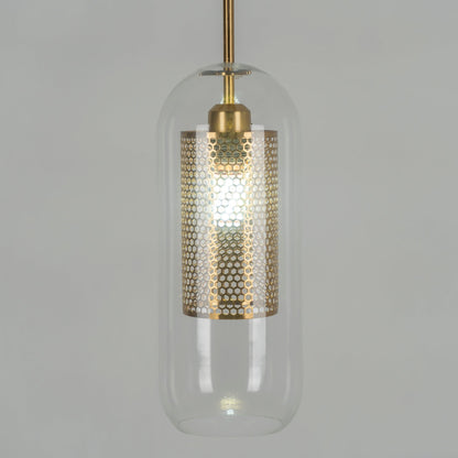 Sleek Round Cut Glass Pendant Light Fixture