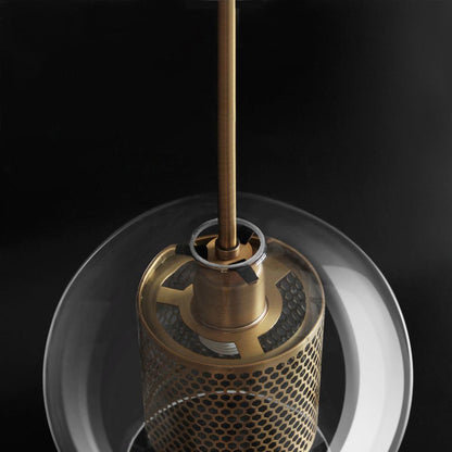 Sleek Round Cut Glass Pendant Light Fixture