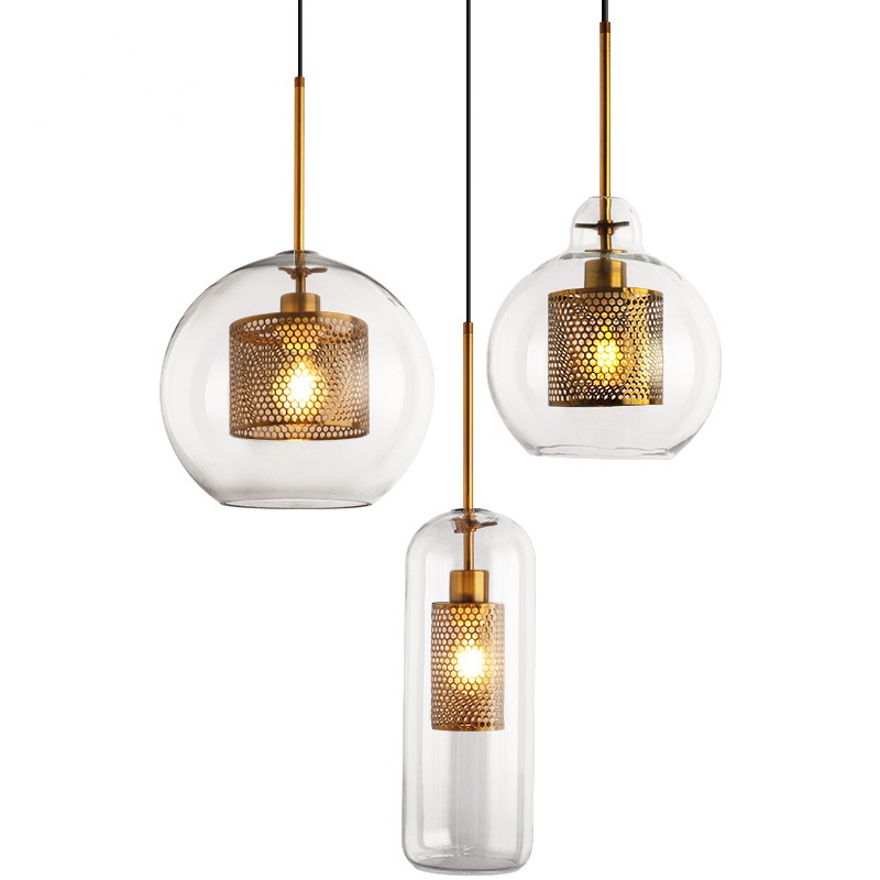 Sleek Round Cut Glass Pendant Light Fixture