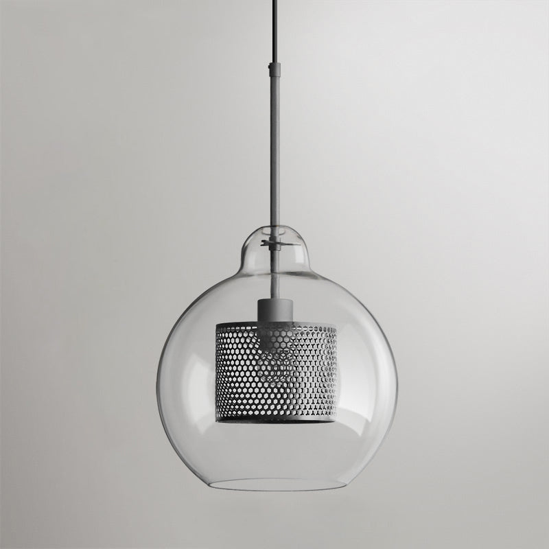 Sleek Round Cut Glass Pendant Light Fixture