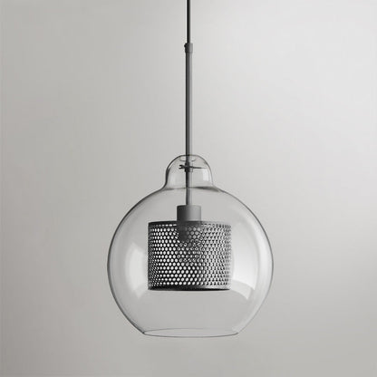 Sleek Round Cut Glass Pendant Light Fixture