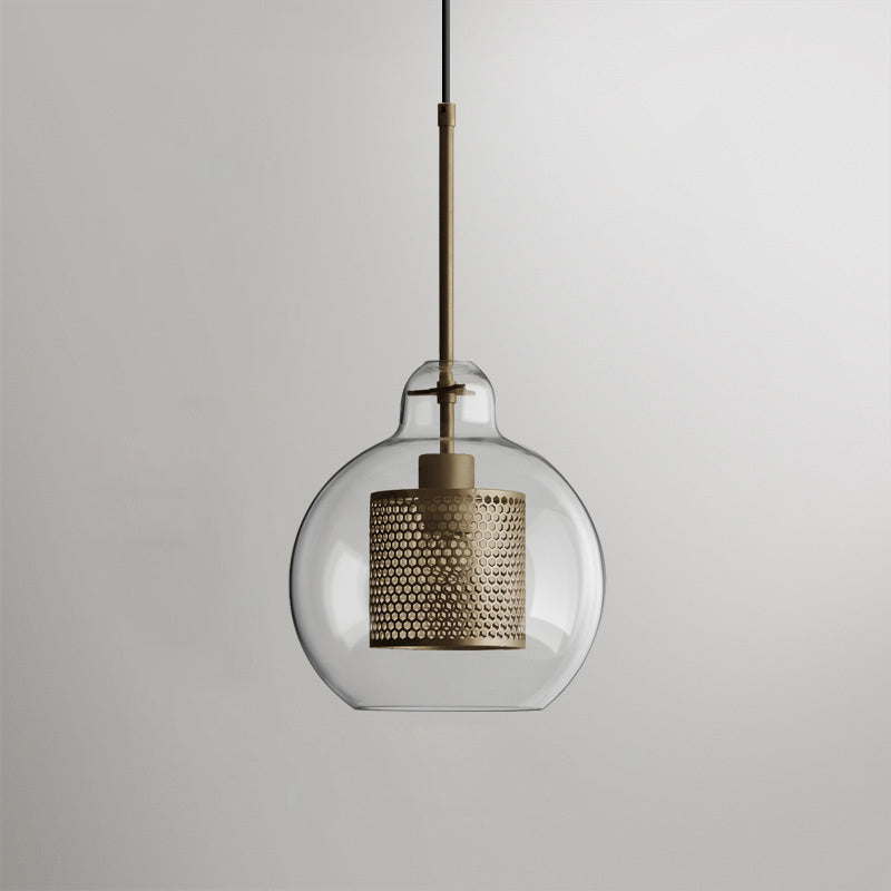 Sleek Round Cut Glass Pendant Light Fixture