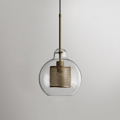 Sleek Round Cut Glass Pendant Light Fixture