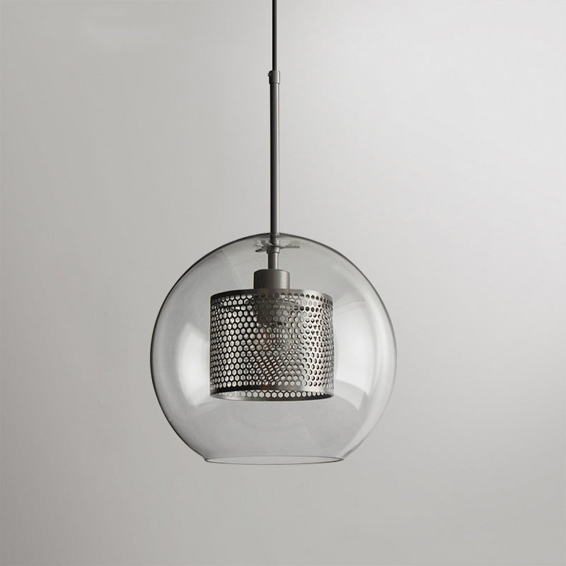 Sleek Round Cut Glass Pendant Light Fixture