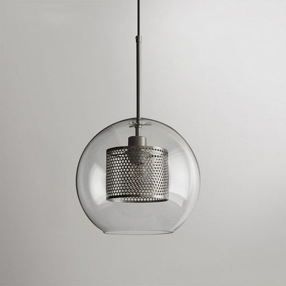 Sleek Round Cut Glass Pendant Light Fixture