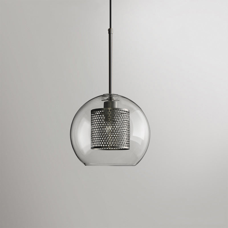 Sleek Round Cut Glass Pendant Light Fixture