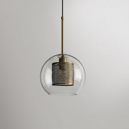 Sleek Round Cut Glass Pendant Light Fixture