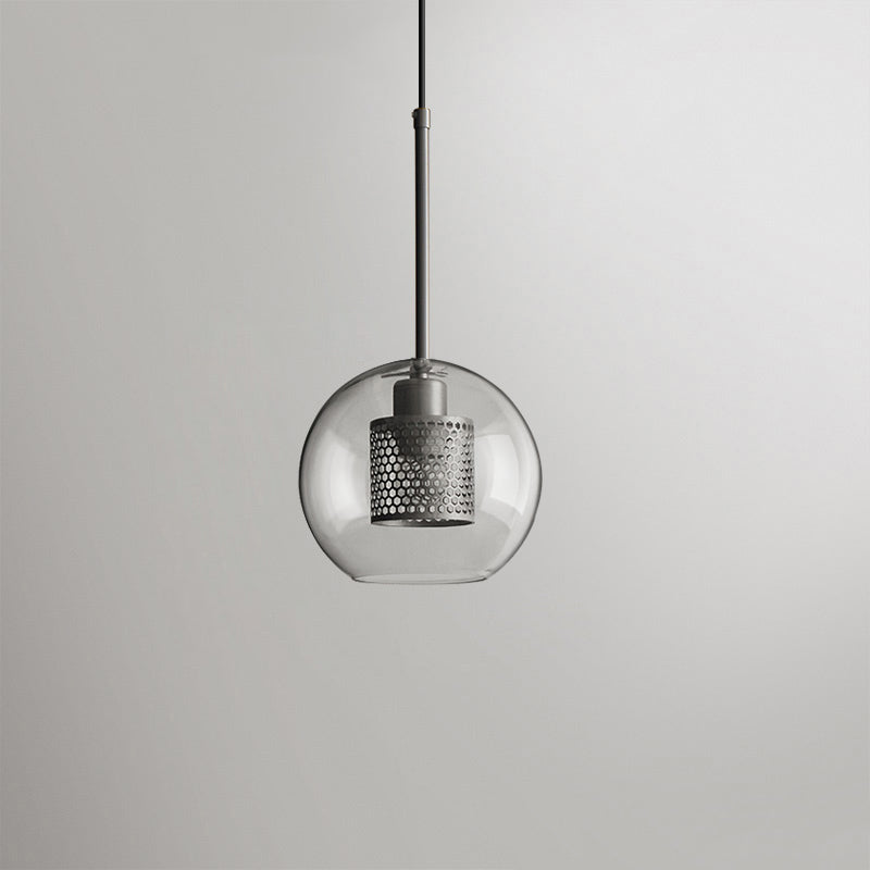 Sleek Round Cut Glass Pendant Light Fixture