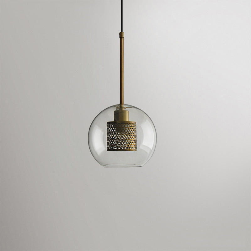 Sleek Round Cut Glass Pendant Light Fixture