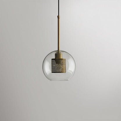 Sleek Round Cut Glass Pendant Light Fixture