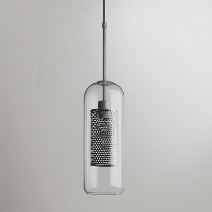 Sleek Round Cut Glass Pendant Light Fixture
