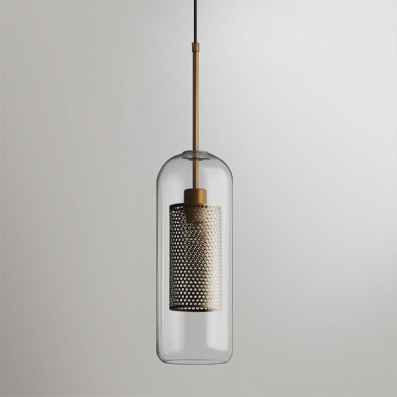 Sleek Round Cut Glass Pendant Light Fixture