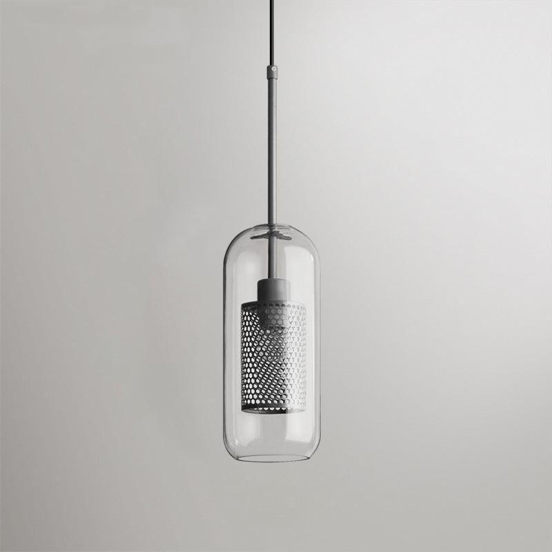 Sleek Round Cut Glass Pendant Light Fixture