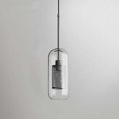 Sleek Round Cut Glass Pendant Light Fixture