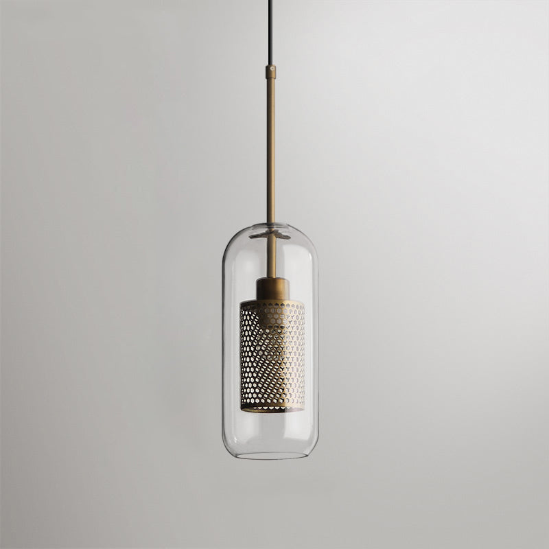 Sleek Round Cut Glass Pendant Light Fixture