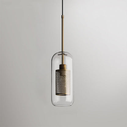 Sleek Round Cut Glass Pendant Light Fixture
