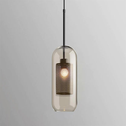 Sleek Round Cut Glass Pendant Light Fixture