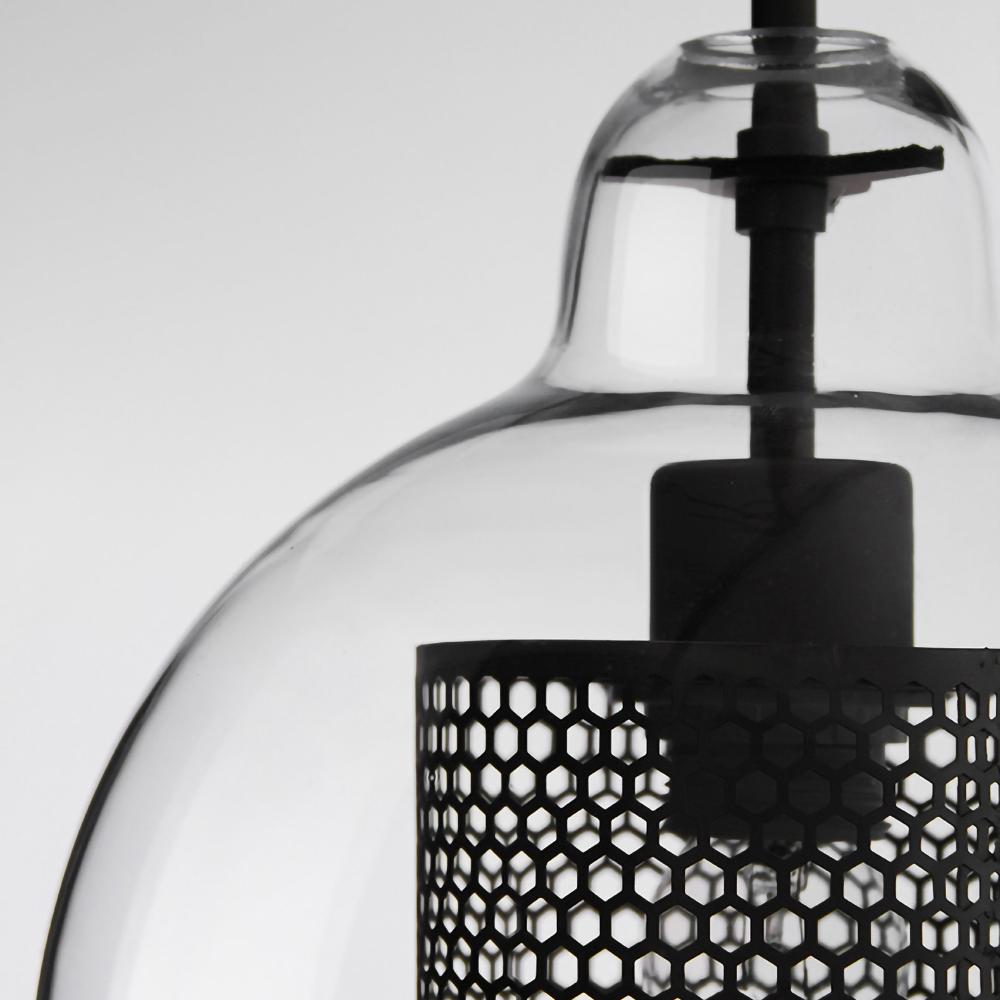 Sleek Round Cut Glass Pendant Light Fixture
