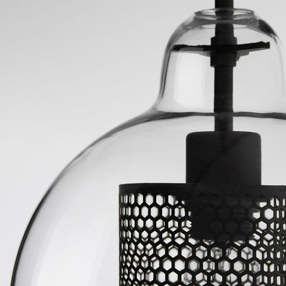 Sleek Round Cut Glass Pendant Light Fixture