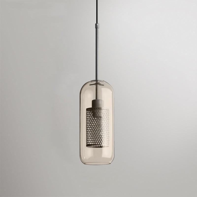 Sleek Round Cut Glass Pendant Light Fixture