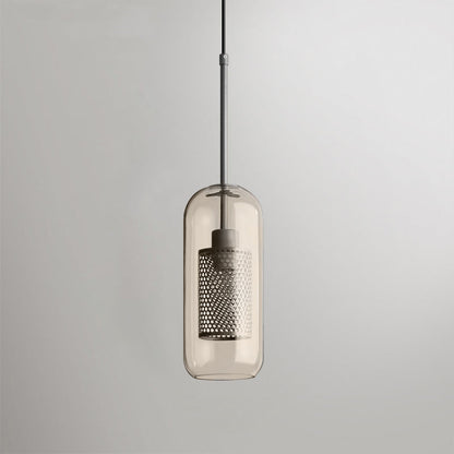 Sleek Round Cut Glass Pendant Light Fixture