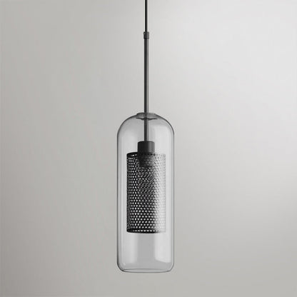 Sleek Round Cut Glass Pendant Light Fixture