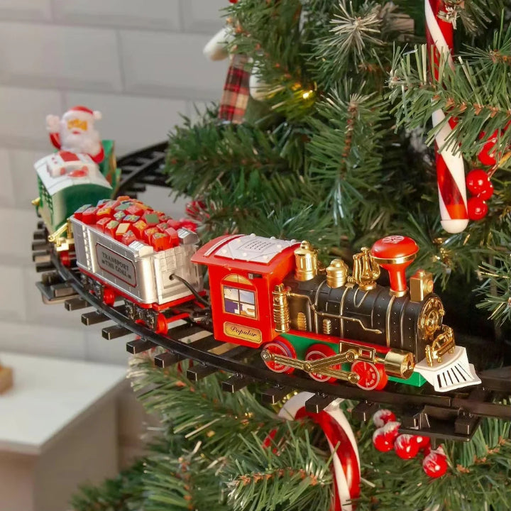 Musical Christmas Tree Train Set with Lights and Sounds - Fesara