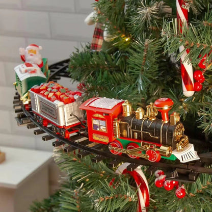 Musical Christmas Tree Train Set with Lights and Sounds - Fesara