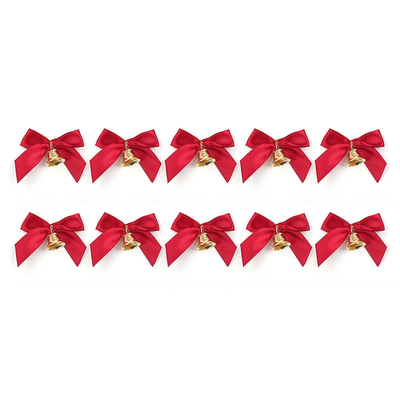 Festive Holiday Bow with Jingle Bells Decoration - Fesara