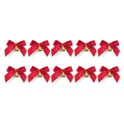 Festive Holiday Bow with Jingle Bells Decoration - Fesara