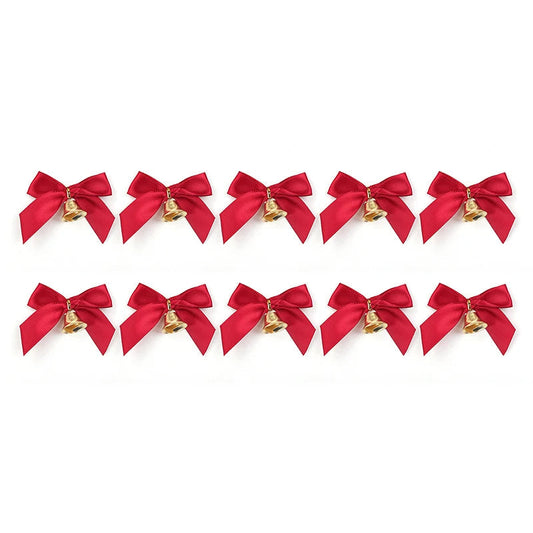 Festive Holiday Bow with Jingle Bells Decoration - Fesara
