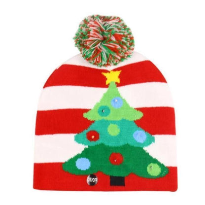 Festive Holiday LED Beanie Hat