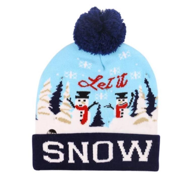 Festive Holiday LED Beanie Hat