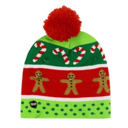 Festive Holiday LED Beanie Hat