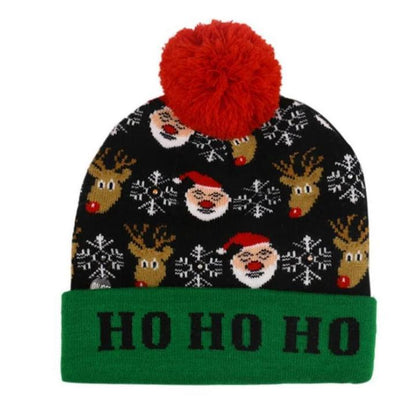 Festive Holiday LED Beanie Hat