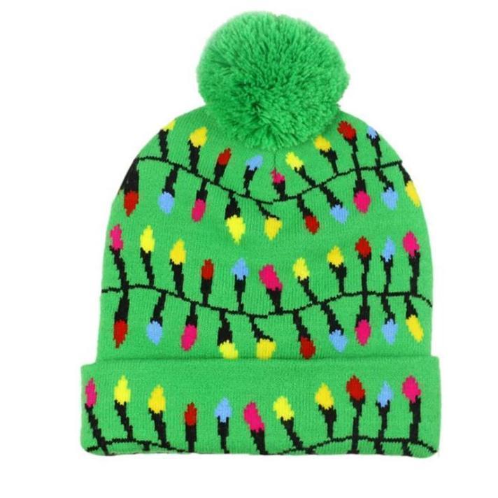 Festive Holiday LED Beanie Hat