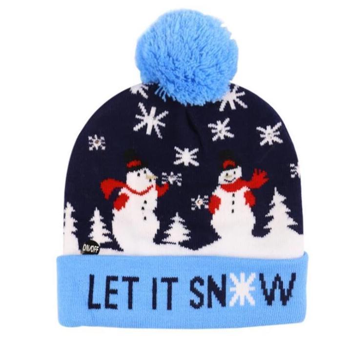 Festive Holiday LED Beanie Hat - Fesara