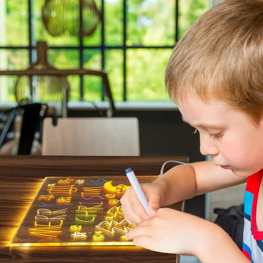 Christmas Ornament Kids LED Drawing Board Creative Art Toy 1
