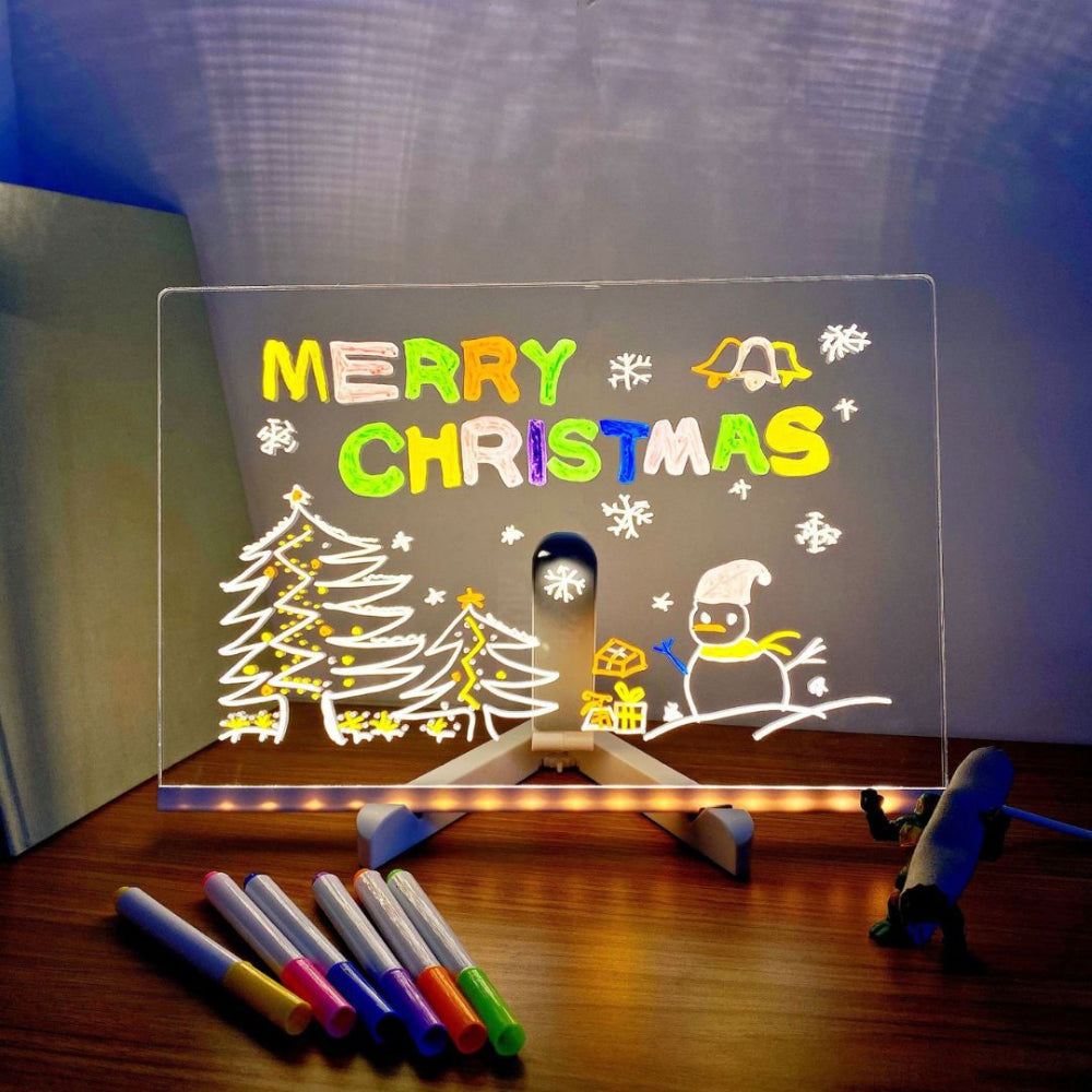 Christmas Ornament Kids LED Drawing Board Creative Art Toy 2
