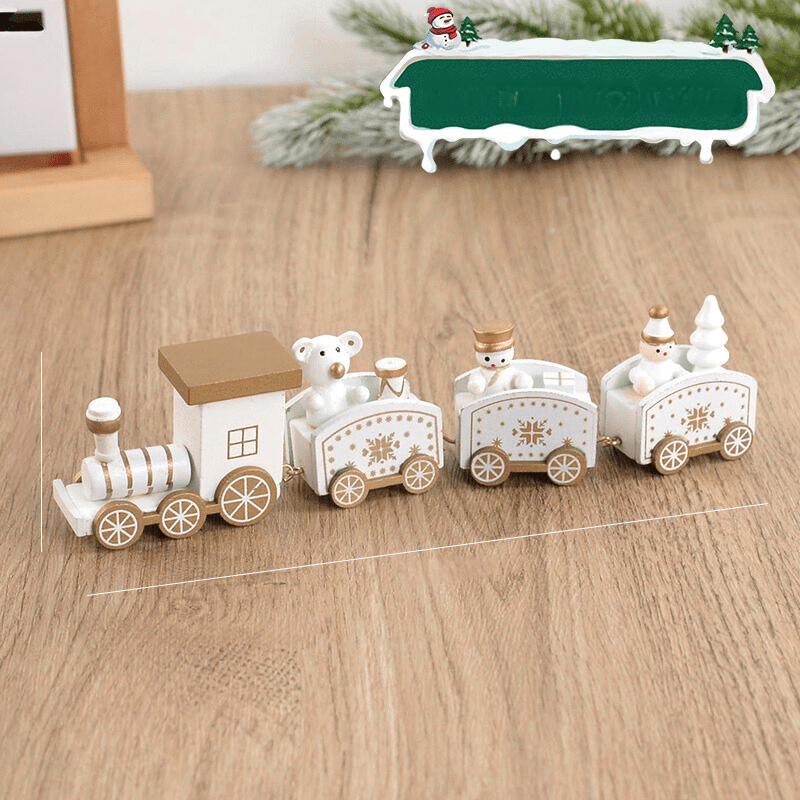Festive Holiday Train Wooden Decoration - Fesara