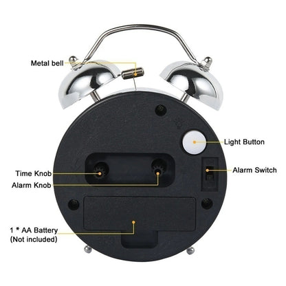 ChronoBell | Powerful Retro Twin Bell Alarm Clock for Deep Sleepers 4