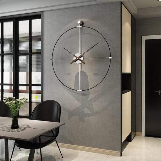 Big Contemporary Round Wall Clock for Home Decor - Fesara