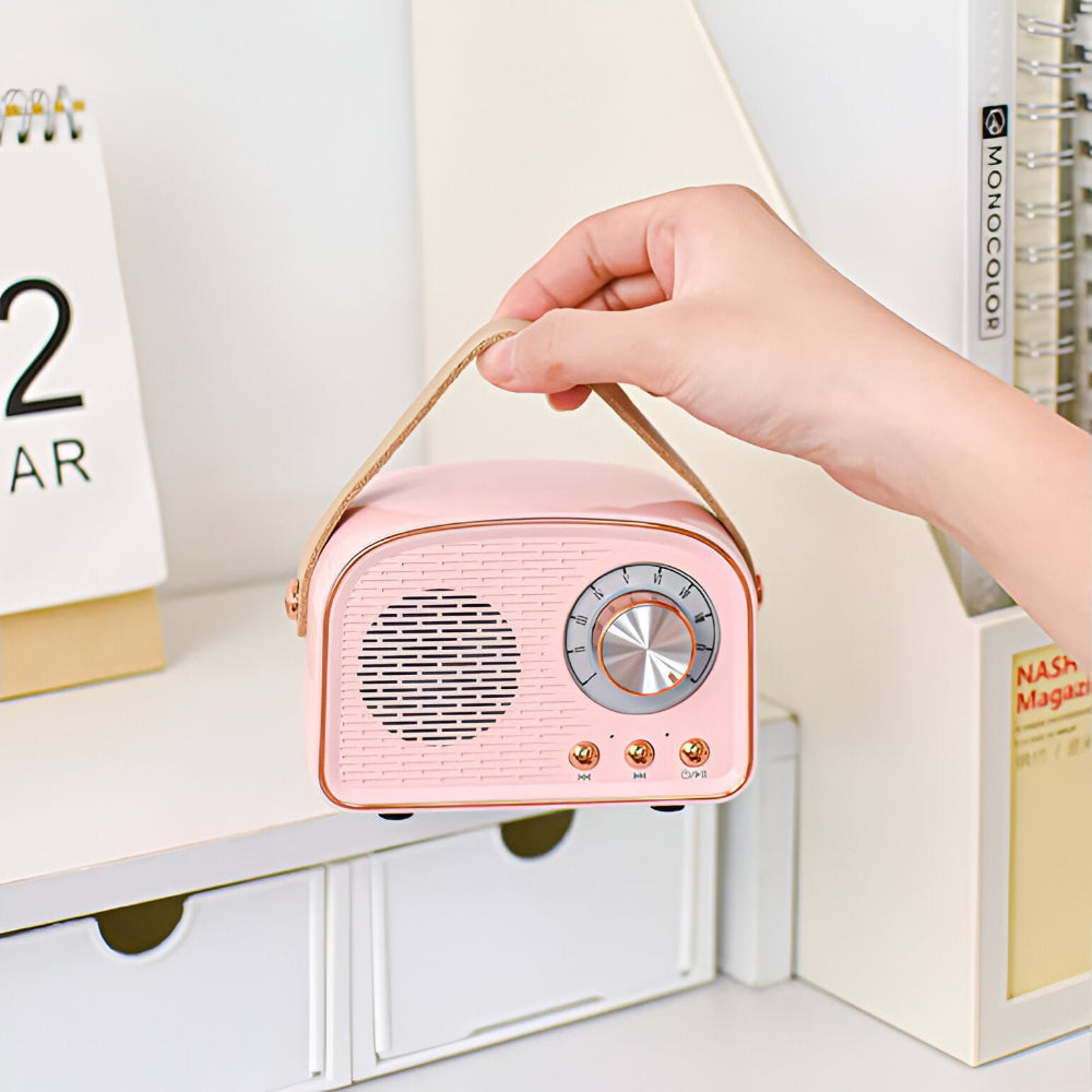 Classic Bluetooth Speaker with Vintage Radio Style