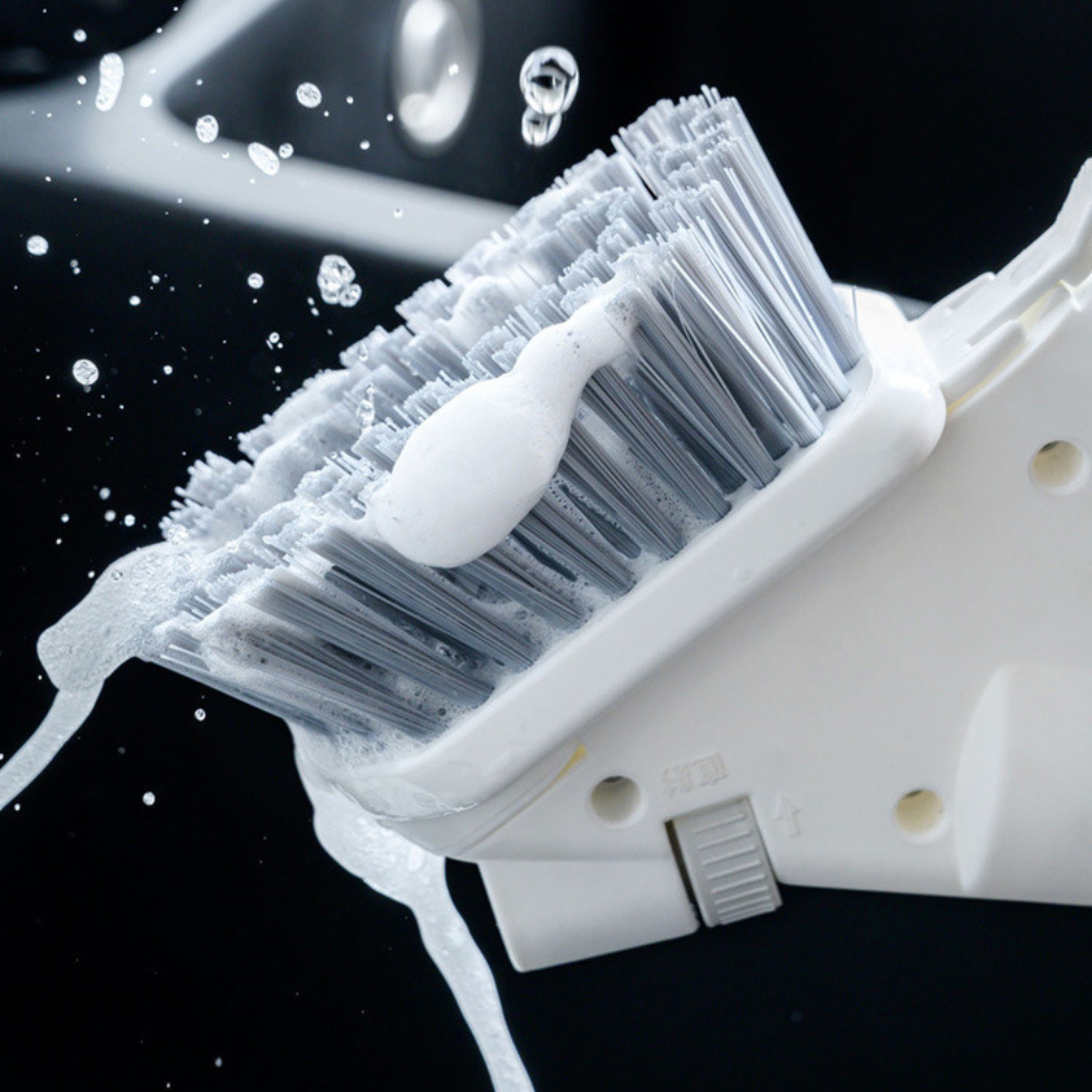 CleanSweep | Efficient Ergonomic Bathroom Tile Scrubber with Soap Dispenser 1