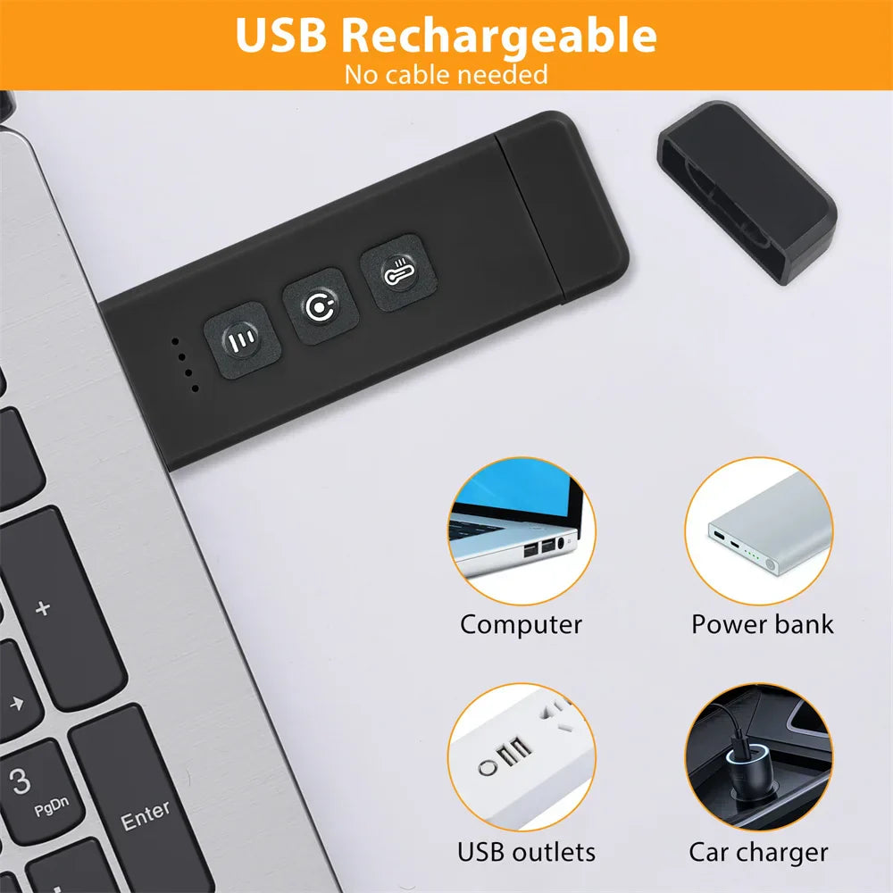 Compact LED Reading Light with Clip and USB Recharge