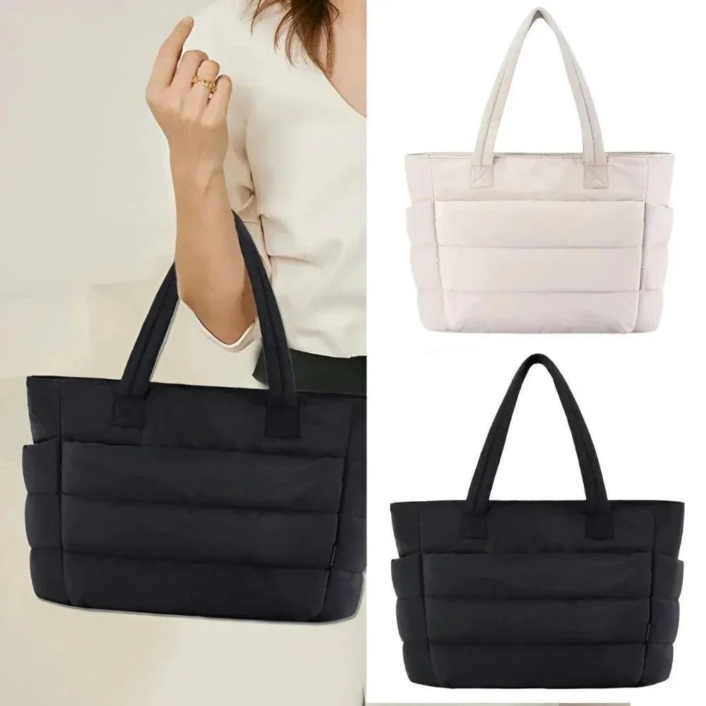 Soft Padded Tote Bag – Women's Lightweight Quilted Handbag