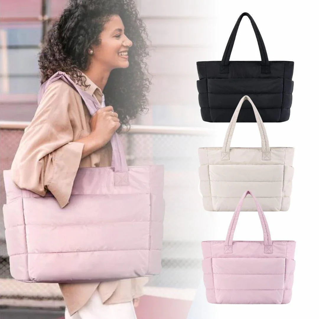 Soft Padded Tote Bag – Women's Lightweight Quilted Handbag