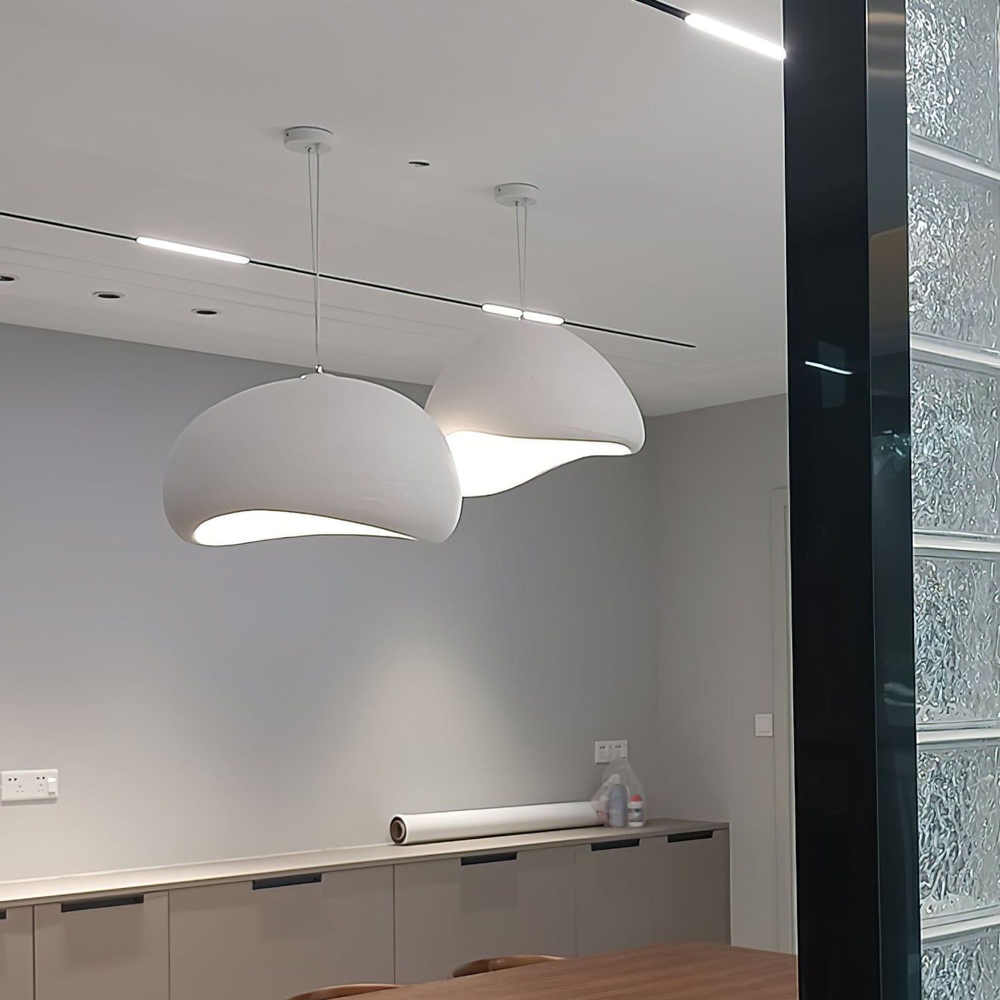 Simple Sleek Glass Pendant Light Fixture
